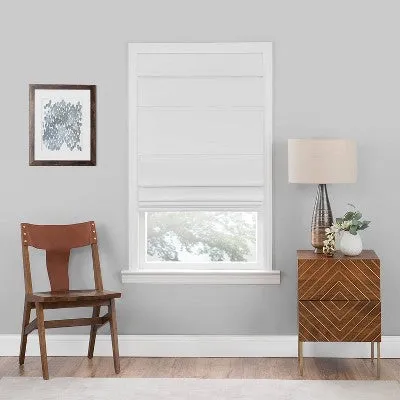 32"x64" Blackout Cordless Roman Shade Gray - Lumi Home Furnishings