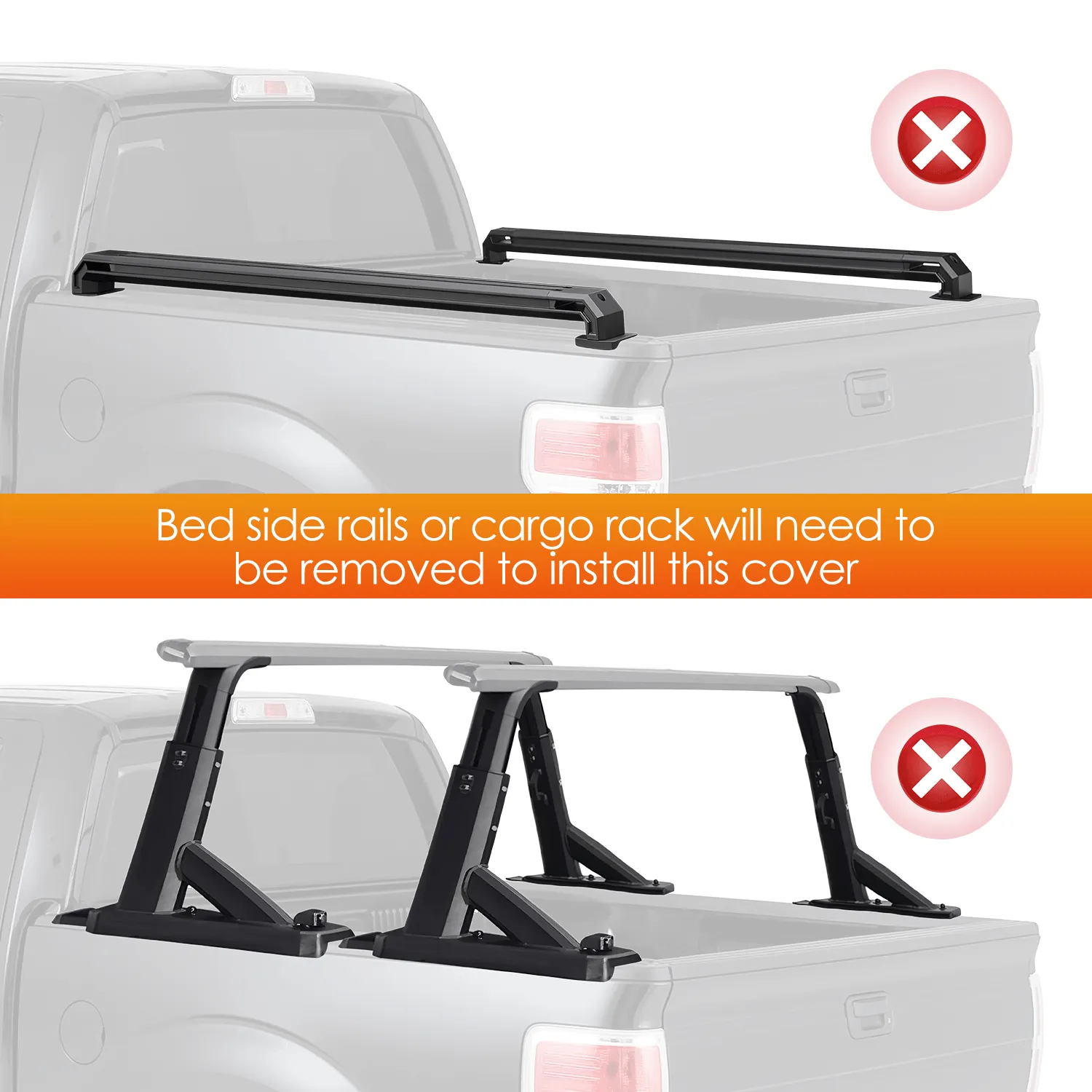 5.5ft Soft Roll Up Truck Bed Cover for Ford F150 2015-2024