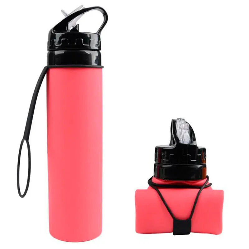 600ML Collapsible Silicone Water Bottle