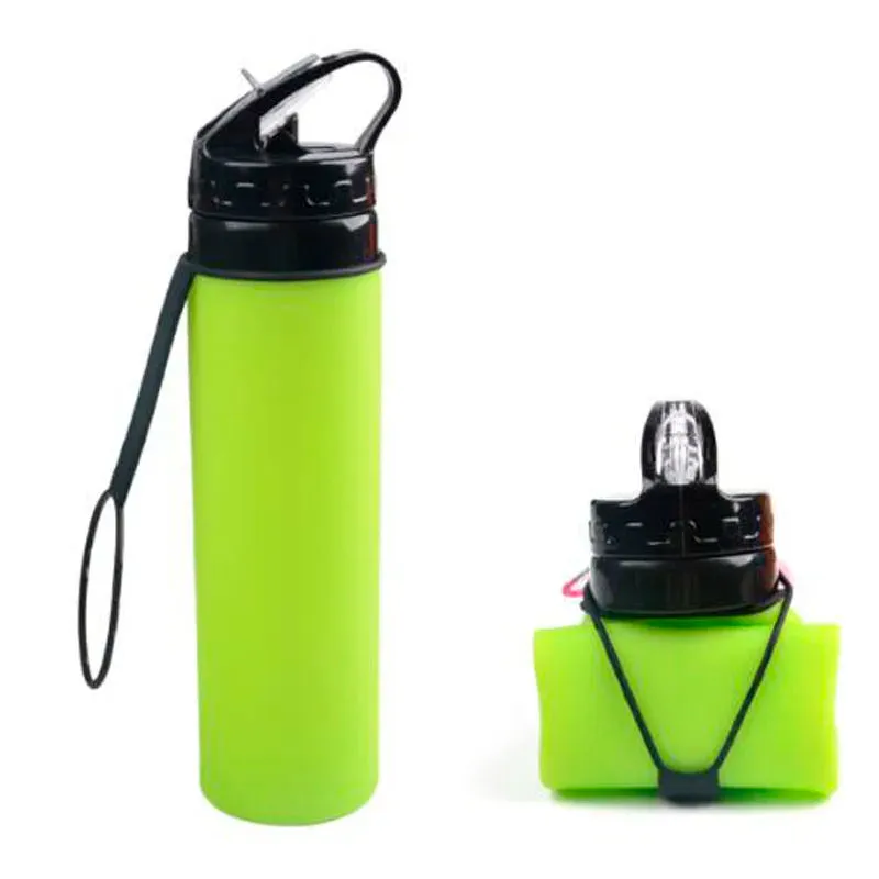 600ML Collapsible Silicone Water Bottle