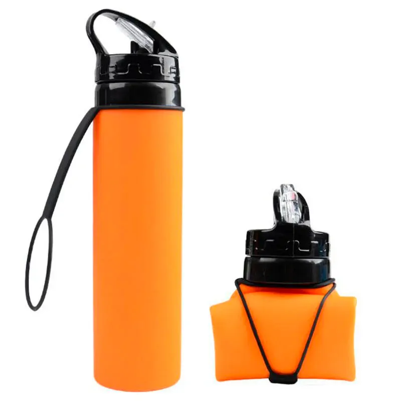 600ML Collapsible Silicone Water Bottle