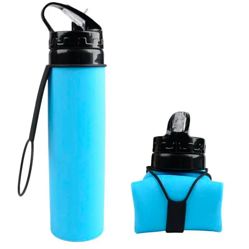 600ML Collapsible Silicone Water Bottle