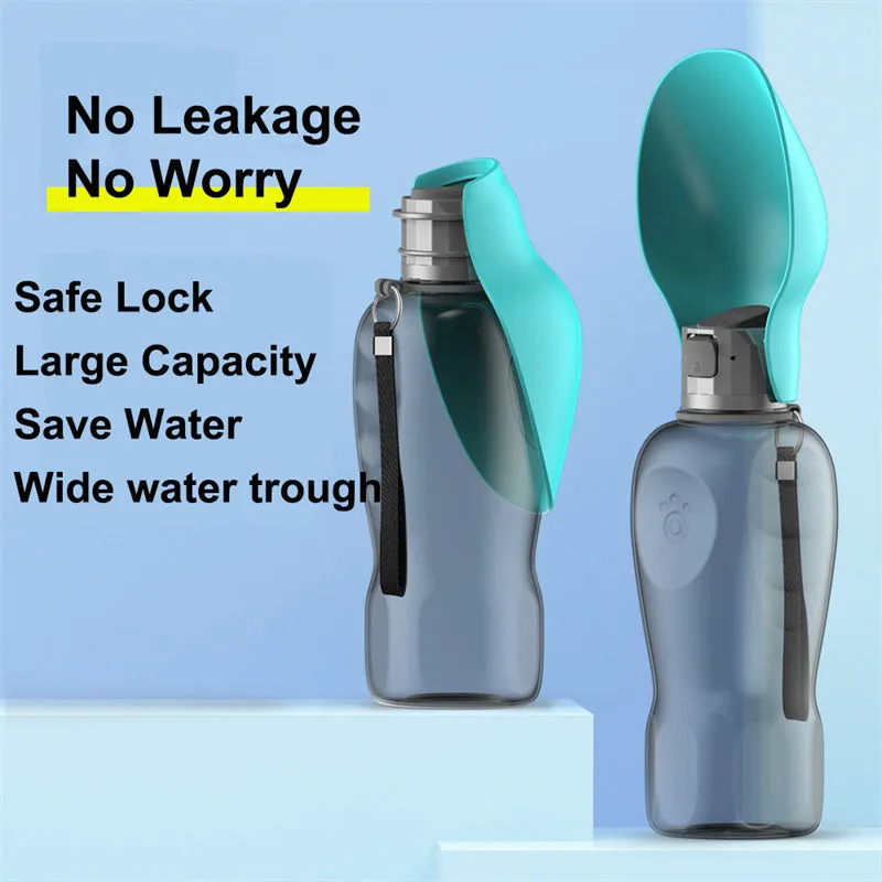 800ml Dogs Water Bottle Portable High Capacity Leakproof Pet