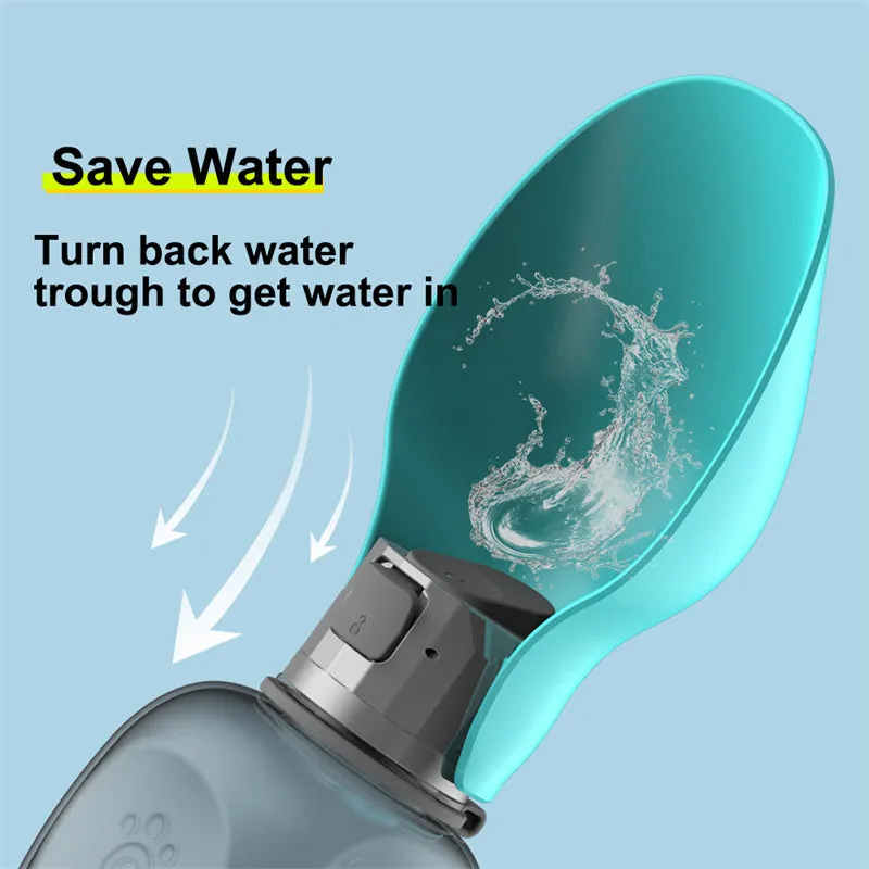 800ml Dogs Water Bottle Portable High Capacity Leakproof Pet
