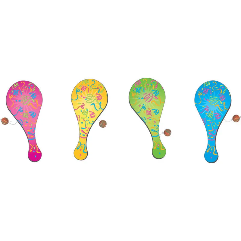 9" Neon Paddle Ball (Dozen)