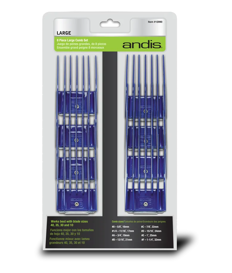 Andis 8-Piece Universal Attachment Comb Set