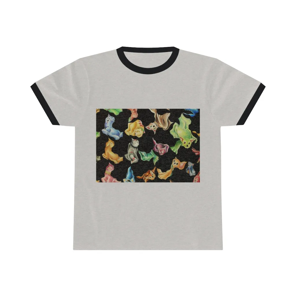 Angry Cat Unisex Ringer Tee