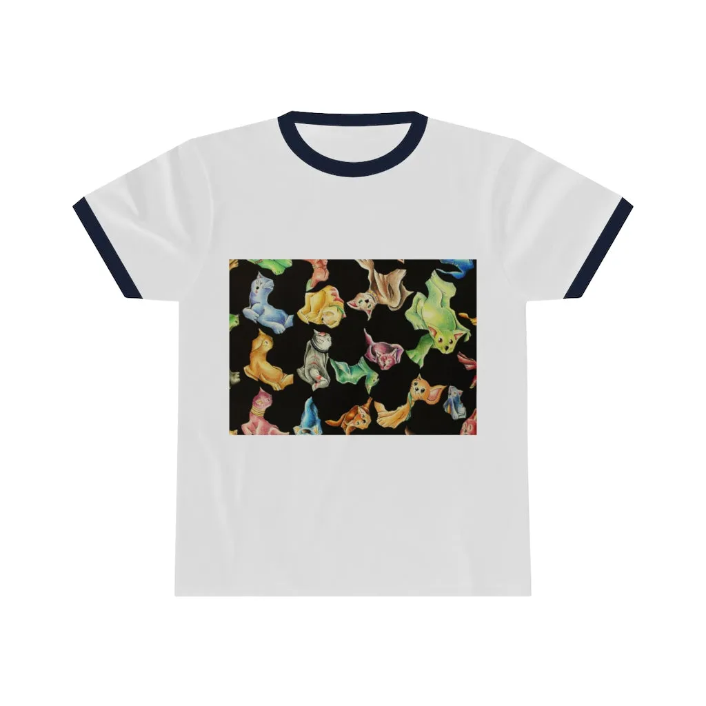 Angry Cat Unisex Ringer Tee