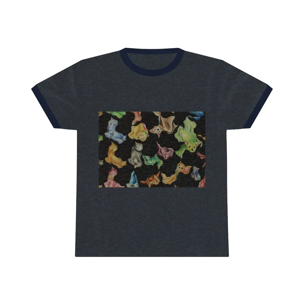 Angry Cat Unisex Ringer Tee