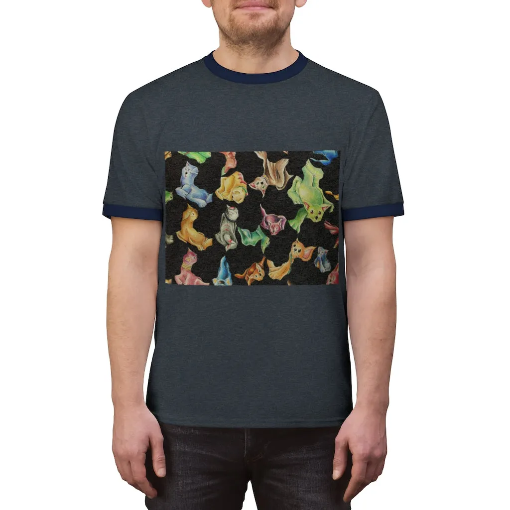 Angry Cat Unisex Ringer Tee