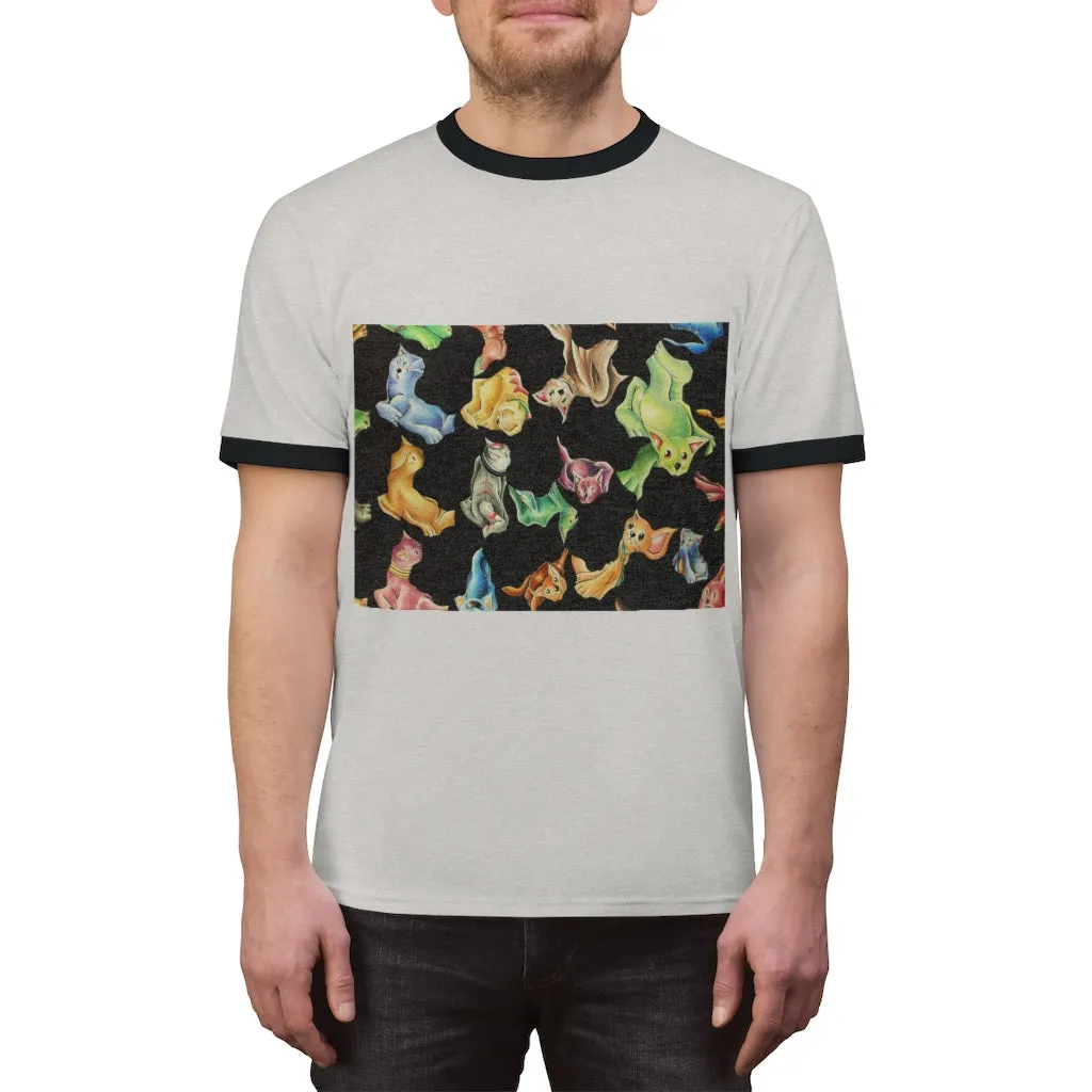 Angry Cat Unisex Ringer Tee