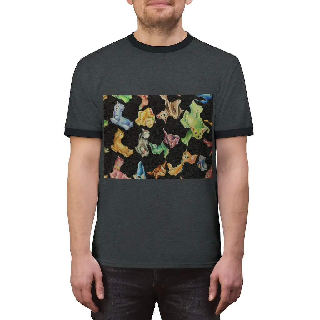 Angry Cat Unisex Ringer Tee