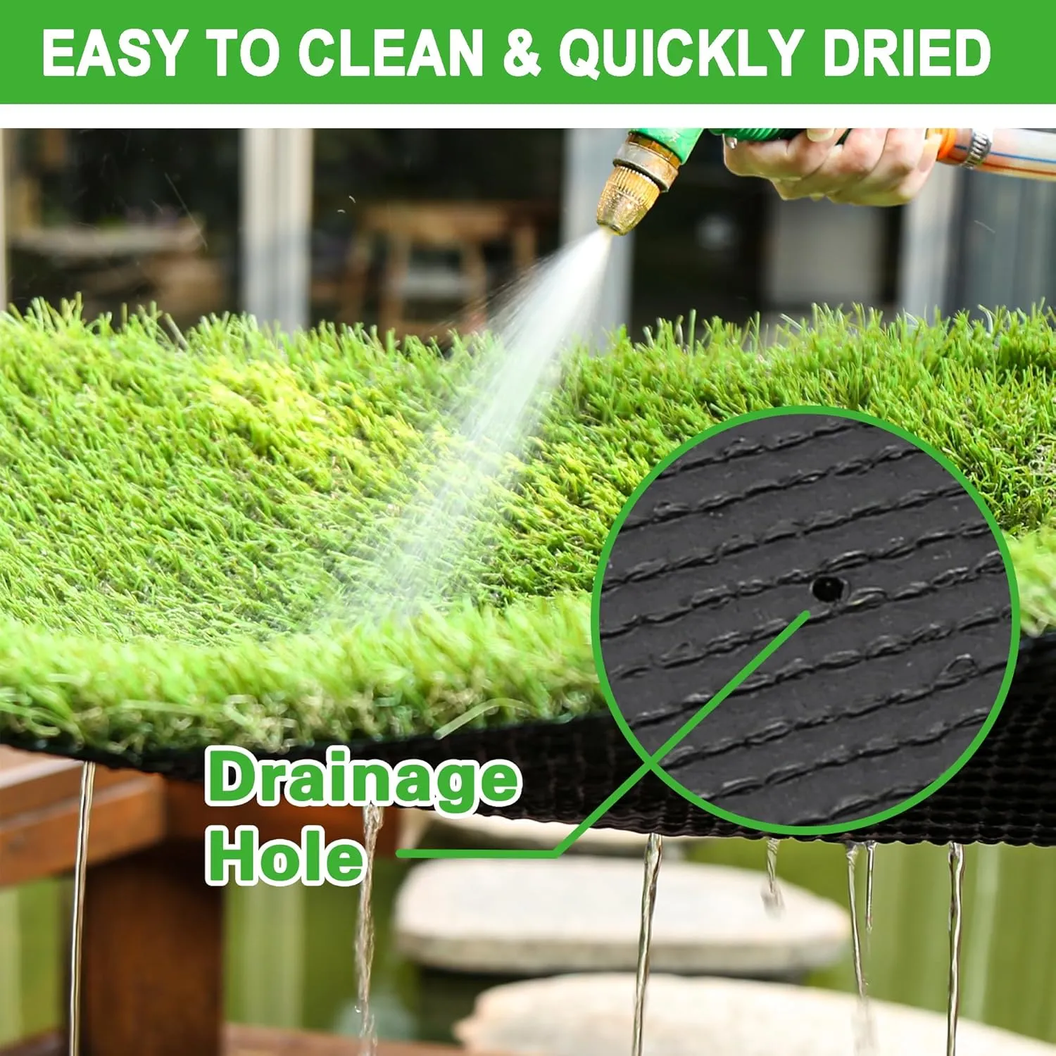 Artificial Grass Turf for Dogs 3 ft x 10 ft,1.38 inch Fake Grass Pee Pad for Puppy Potty TrainingFaux pet Grass Rug for Indoor/Outdoor Patio,Dogs Wee Wee Pad,Turf Grass Mat for Dogs Potty