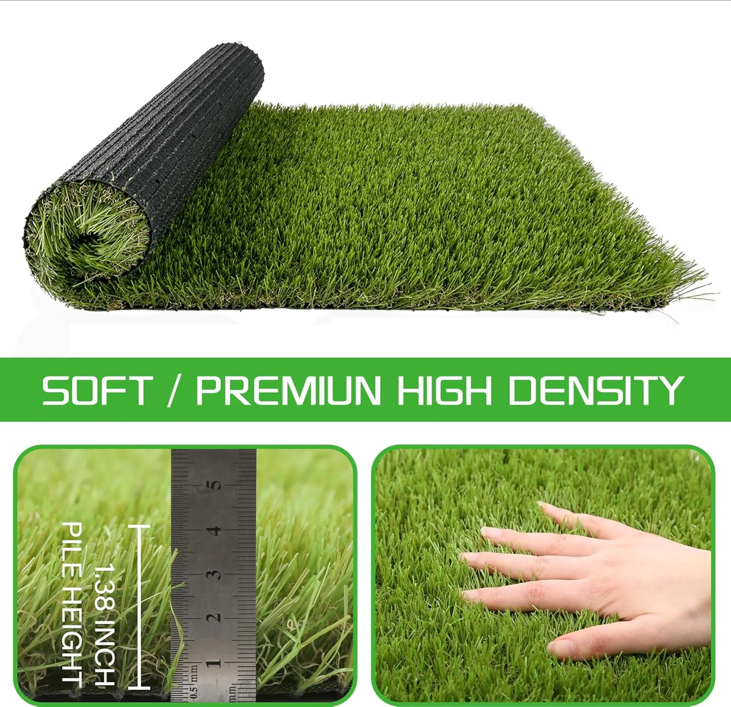Artificial Grass Turf for Dogs 3 ft x 10 ft,1.38 inch Fake Grass Pee Pad for Puppy Potty TrainingFaux pet Grass Rug for Indoor/Outdoor Patio,Dogs Wee Wee Pad,Turf Grass Mat for Dogs Potty