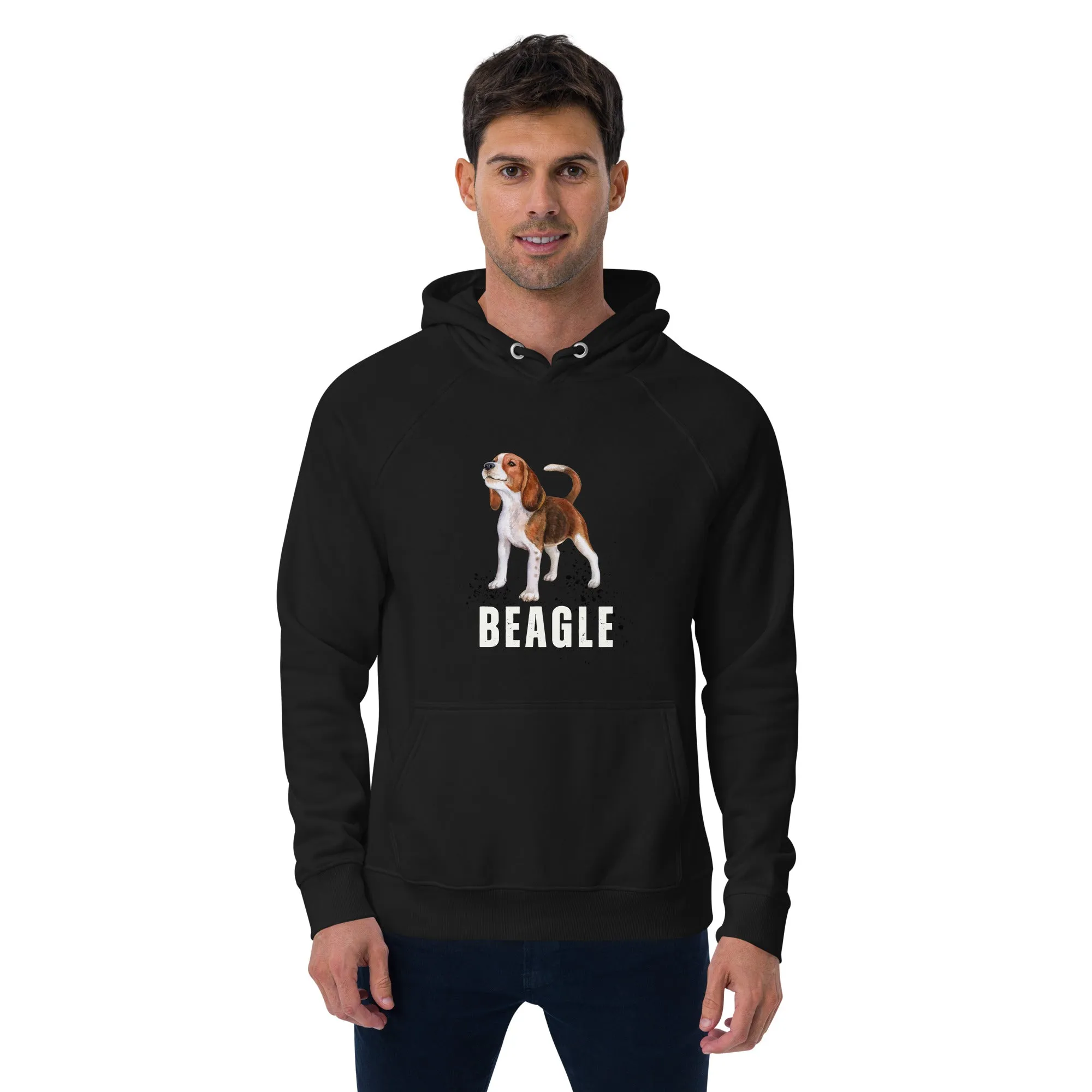 Beagle love, Unisex eco raglan hoodie
