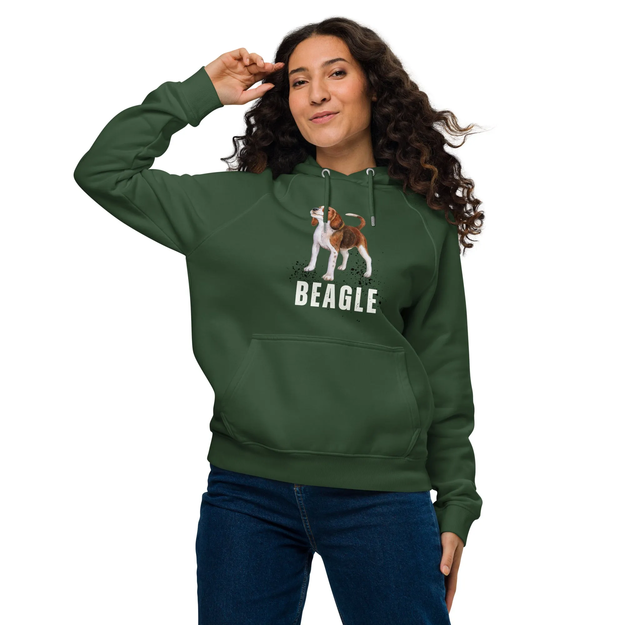 Beagle love, Unisex eco raglan hoodie