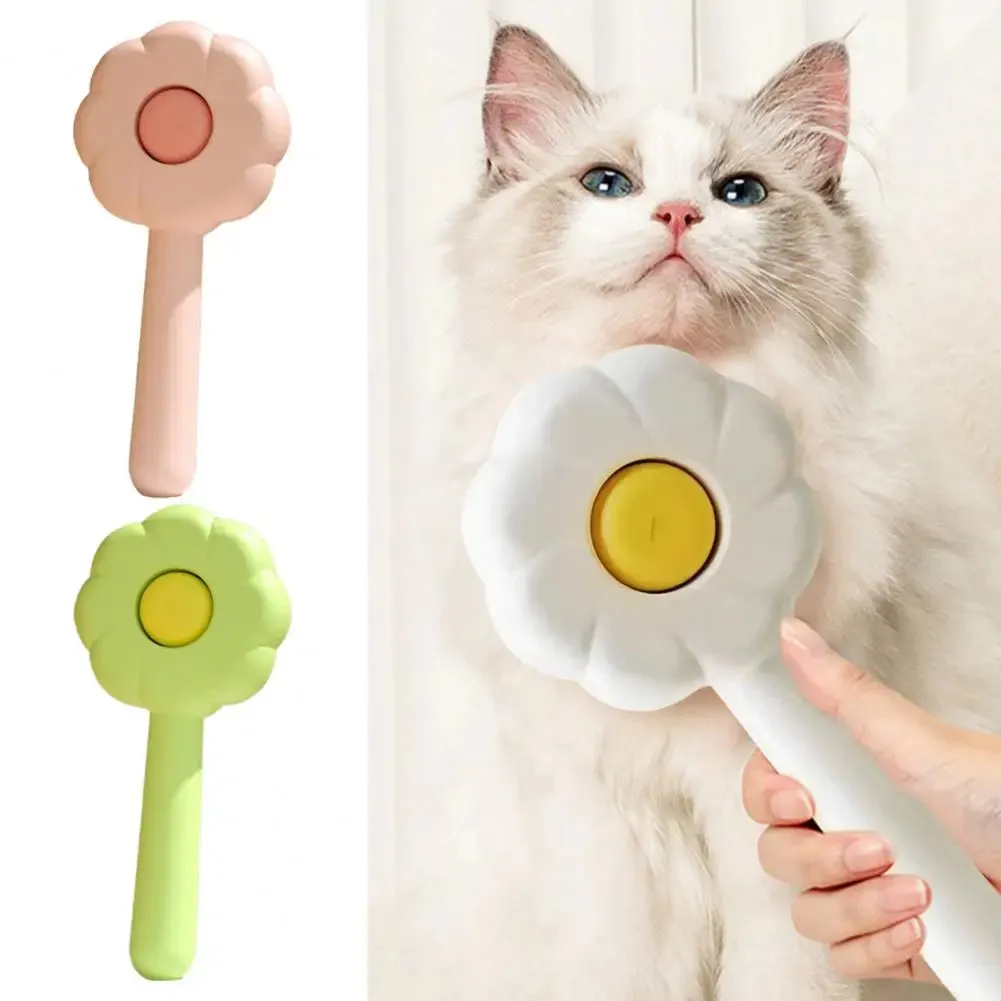 Cat Grooming Brush | Deep Hair Removal with Comfortable Bristles & One-Click Cleaning