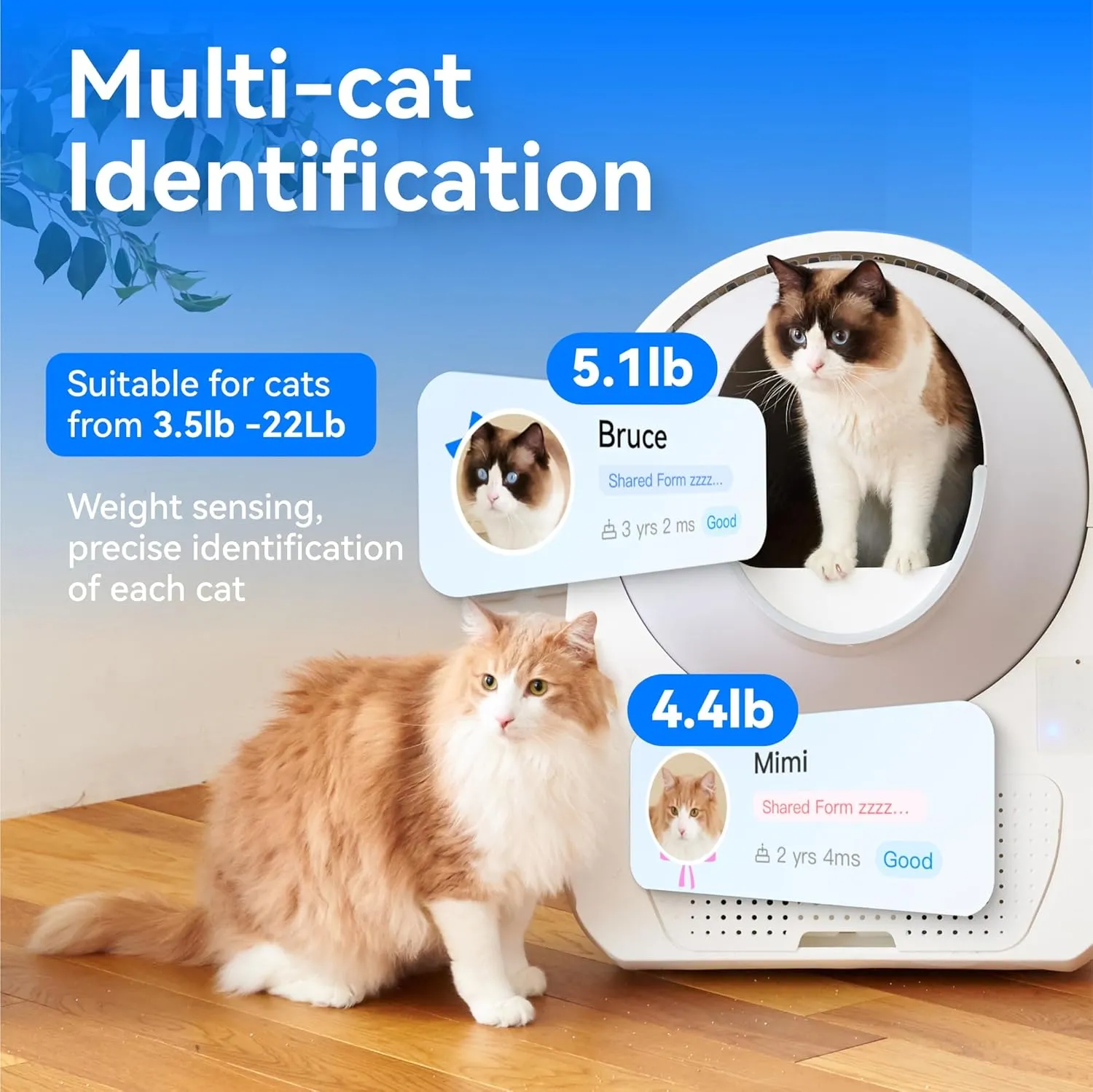 CATLINK Luxury Pro-X Automatic Self-Cleaning Cat Litter Box, Health Monitoring, Automatic Cat Litter Box for Multiple Cats, Triple Odor Control, Large Wastes Bin Capacity, Includes C70*3 and 60 Liners