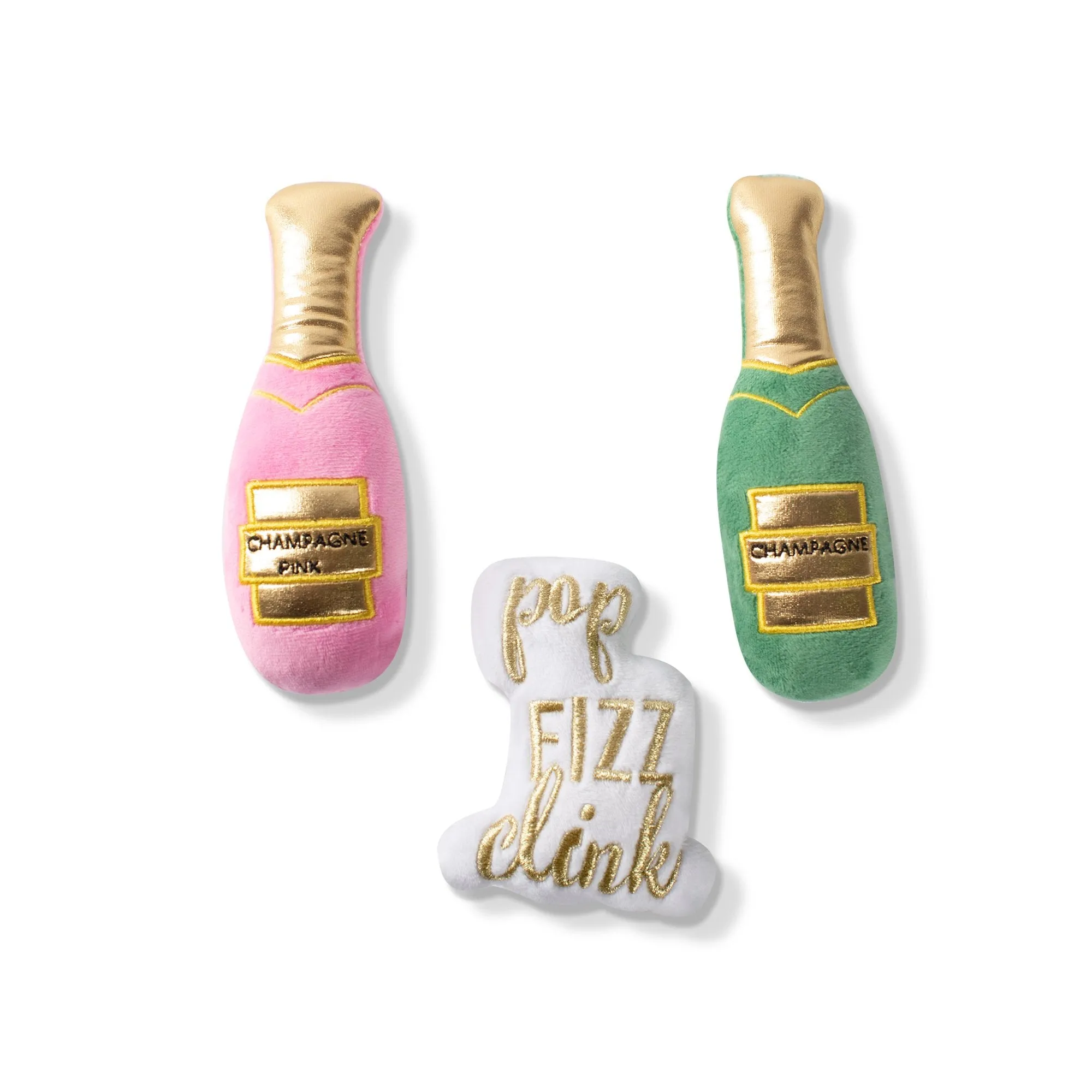 Champagne Mini Dog Toys (Set of 3)