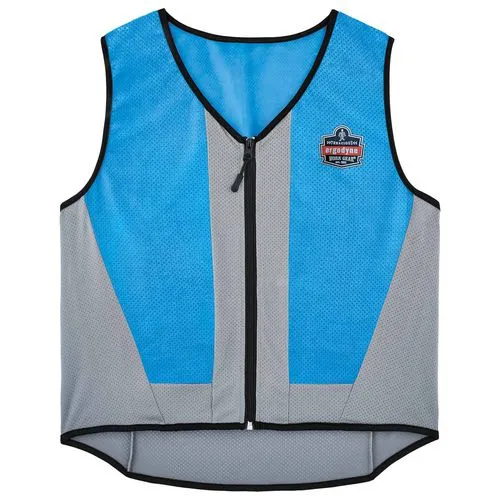 Chill-its 6667 Wet Evaporative Pva Cooling Vest With Zipper, Pva, 5x-large, Blue, Ships In 1-3 Business Days