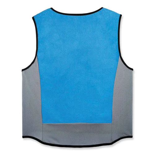 Chill-its 6667 Wet Evaporative Pva Cooling Vest With Zipper, Pva,  X-large, Blue, Ships In 1-3 Business Days
