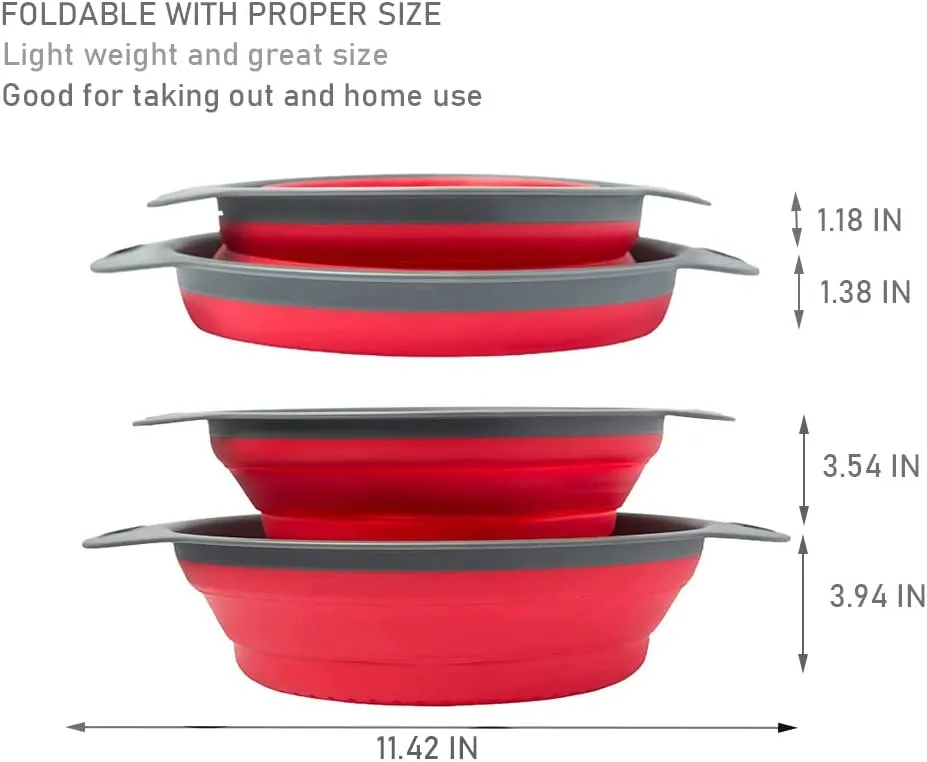 Collapsible Colander, BPA Free Silicone Collapsible Colander