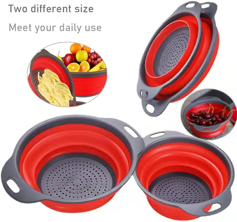 Collapsible Colander, BPA Free Silicone Collapsible Colander