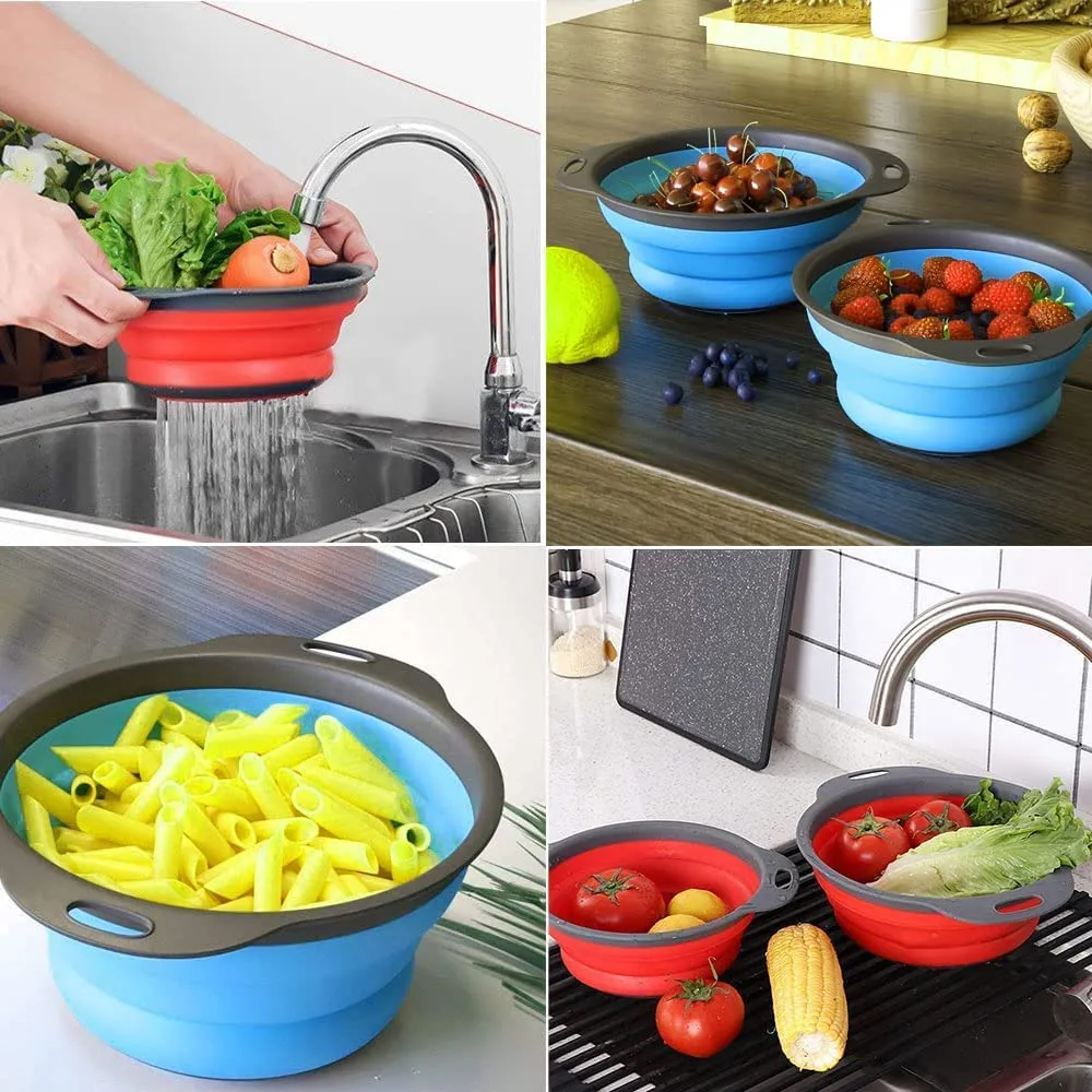 Collapsible Colander, BPA Free Silicone Collapsible Colander