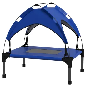 Cooling Raised Pet BedWith Washable Breathable Mesh for Mini Small Dogs 61 x 46 x 63cm - Dark Blue