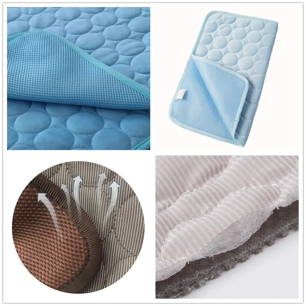 Dog Cooling Mat Summer Pad Mat For Dogs Cat Breathable Blanket Cat Ice