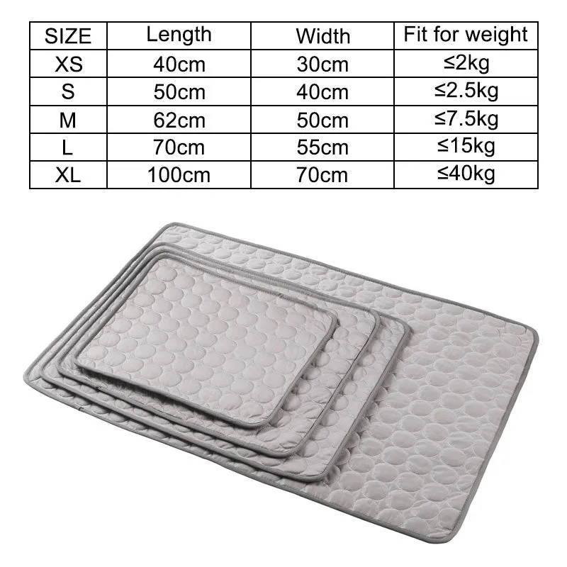 Dog Cooling Mat Summer Pad Mat For Dogs Cat Breathable Blanket Cat Ice