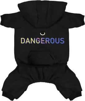 Dog Hoodie with Pocket - Fleece Sweater & Jumpsuit for Small to XL Dogs & Cats - Black