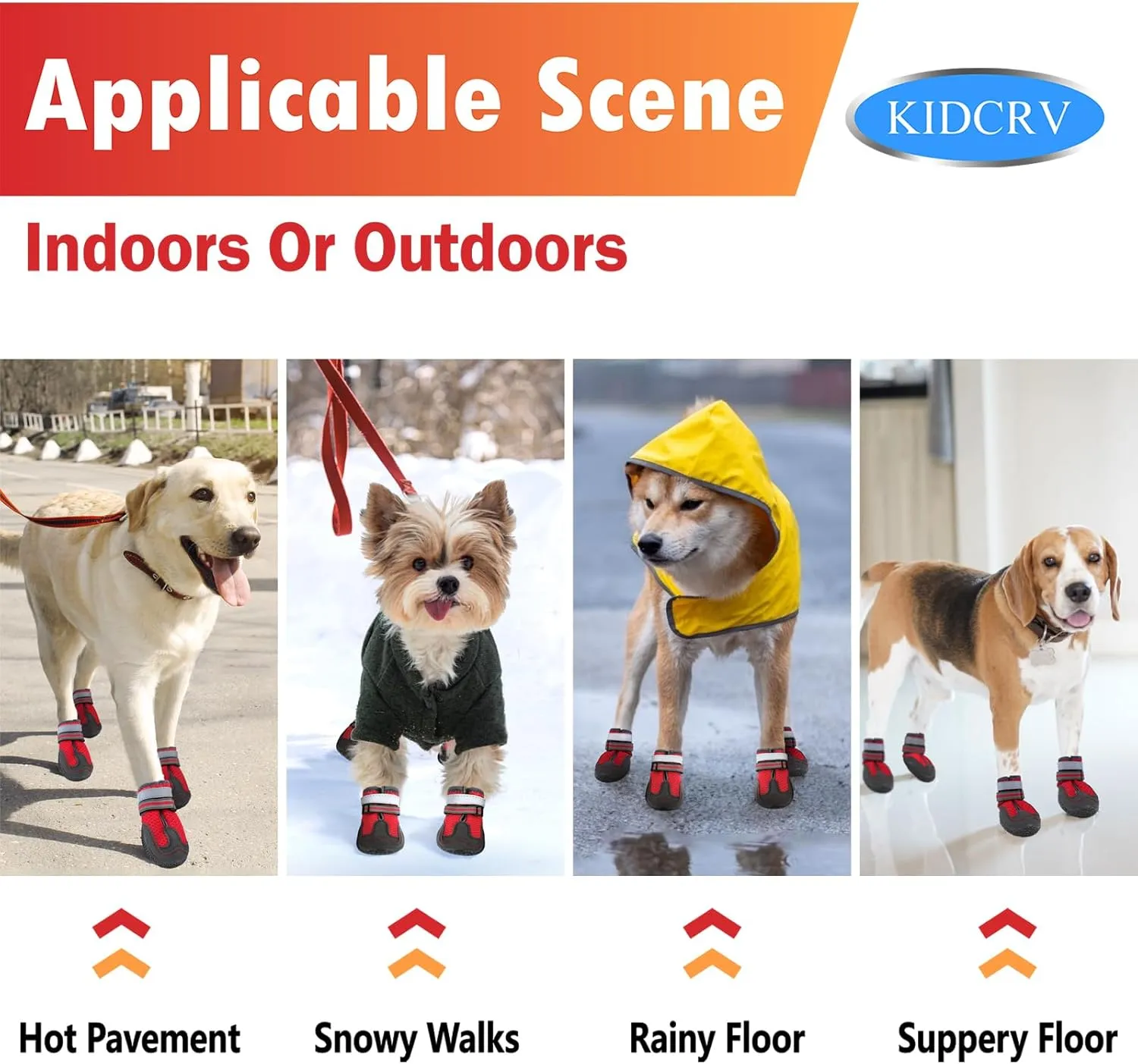 Dog Shoes for Dogs Mesh Breathable, Dog Boots Paw Protectors, Anti-Slip Reflective Dog Booties for Hot Pavement, Snowy, Rainy, Indoor Outdoor Walking for Medium to Large Dogs with Rugged Sole