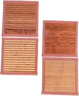 GANAZONO 4pcs Cooling Mat for Hamster Bamboo Pet Bed Mat Cooling Pad for Small Animals Summer Cooling Pads Random Style