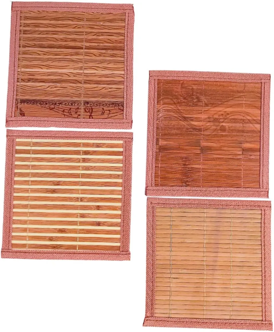 GANAZONO 4pcs Cooling Mat for Hamster Bamboo Pet Bed Mat Cooling Pad for Small Animals Summer Cooling Pads Random Style