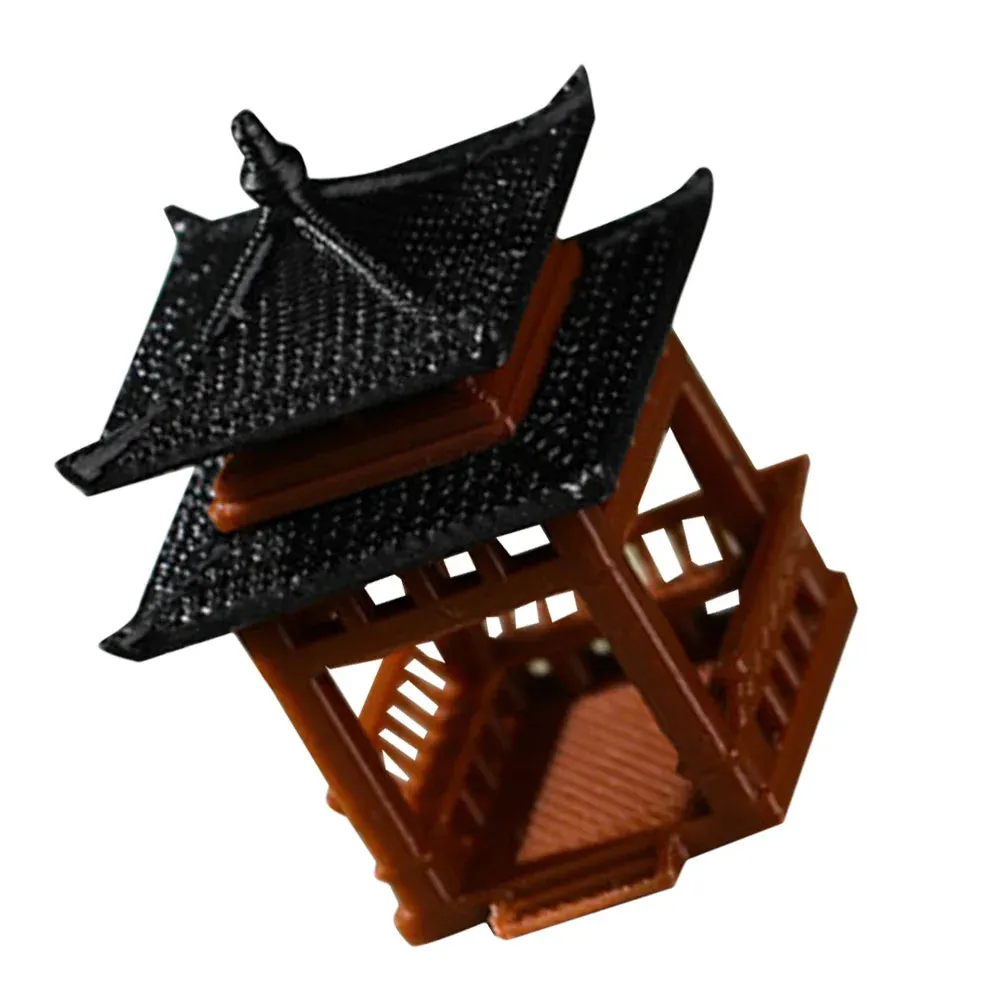 Gazebo Pavilion Small Ornaments Simulation Statue Pagoda Fish Tank Decor Aquarium