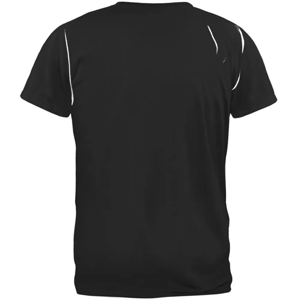 Halloween Black Cat By Candle Light All Over Adult T-Shirt