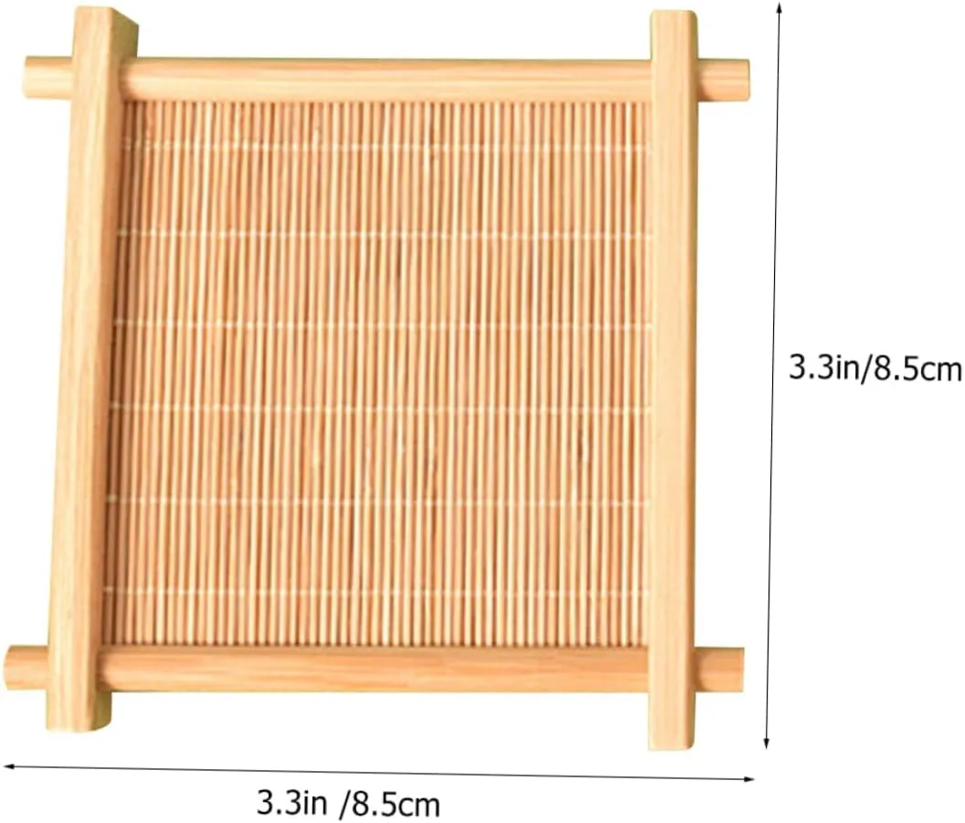 HANABASS Hamster Bed Summer Cooling Pad Bamboo Pet Mat Rat Nest Smooth Surface for Comfortable Rest