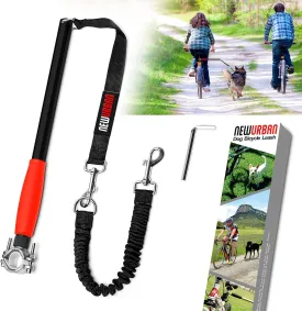 Hands Free Dog Bike Leash - Black and Red Handle - Dog Bike Attachment - Easy Installation and Removal - Lead for Exerciser, Training, Jogging, Cycling, Bicycle-Cruises and Outdoor - Safe with Pets