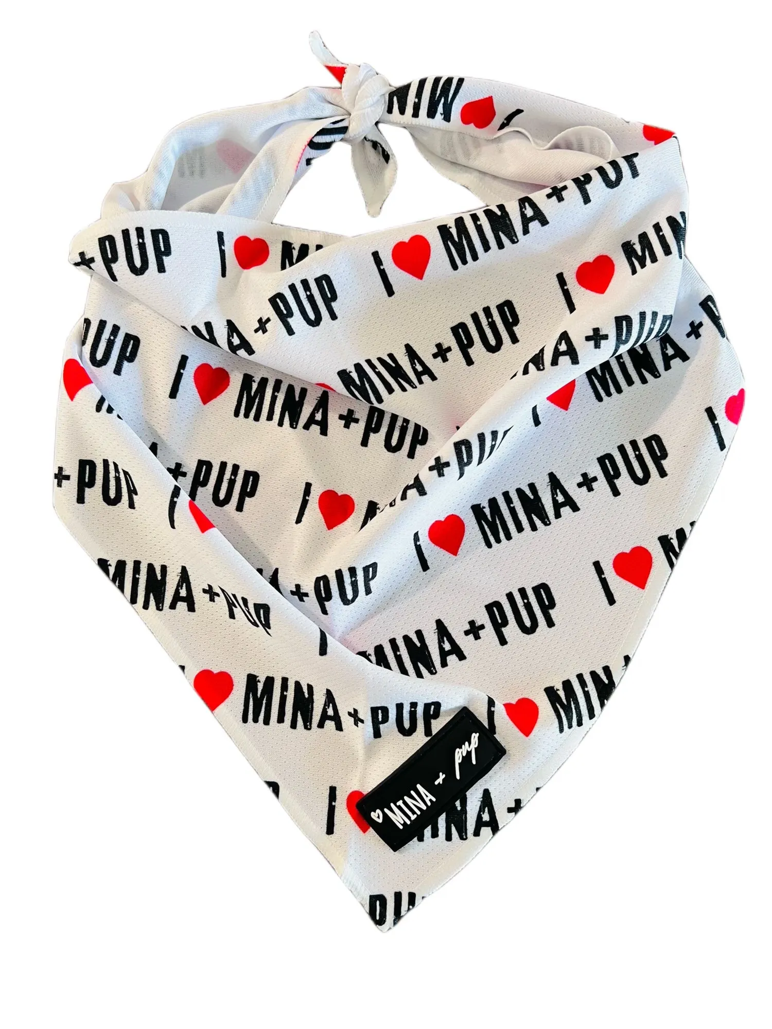I ❤️ MINA   PUP SPECIAL EDITION ANNIVERSARY COOLING TIE ON BANDANA