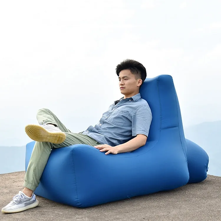 Inflatable Sofa Bed for Camping, Fishing, and Beach, Portable Folding Air Sofa, 27.6 x 25.6 x 23.6 inches (White)