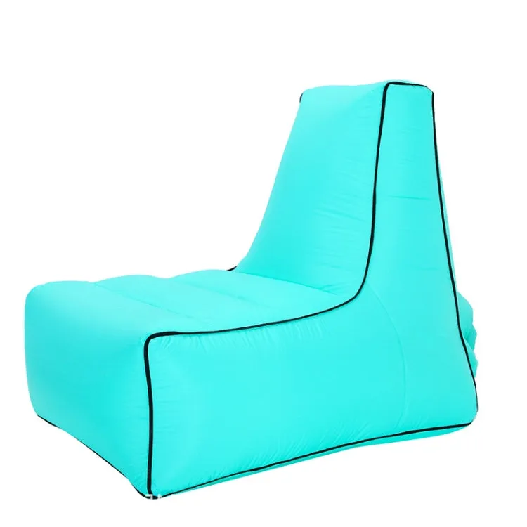 Inflatable Sofa Bed for Camping, Fishing, and Beach, Portable Folding Air Sofa, 33.5 x 31.5 x 29.5 inches (Lake Green)