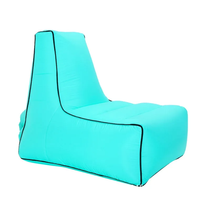 Inflatable Sofa Bed for Camping, Fishing, and Beach, Portable Folding Air Sofa, 33.5 x 31.5 x 29.5 inches (Lake Green)