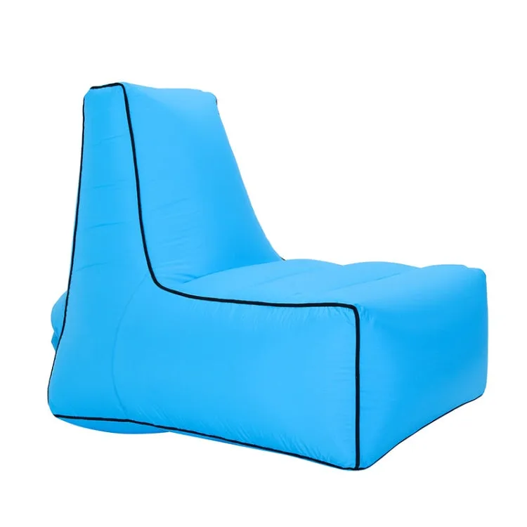 Inflatable Sofa Bed for Camping, Fishing, and Beach, Portable Folding Air Sofa, 33.5 x 31.5 x 29.5 inches (Sky Blue)