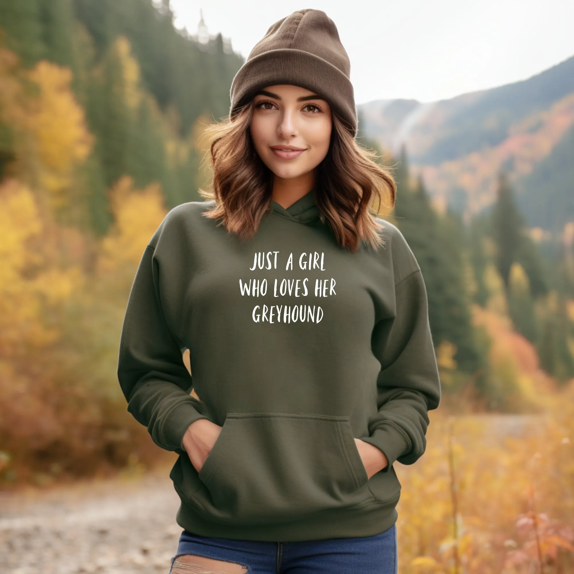 Just A Girl Hoodie - Personalise with ANY Dog Breed - Unisex Oversized Hoodie