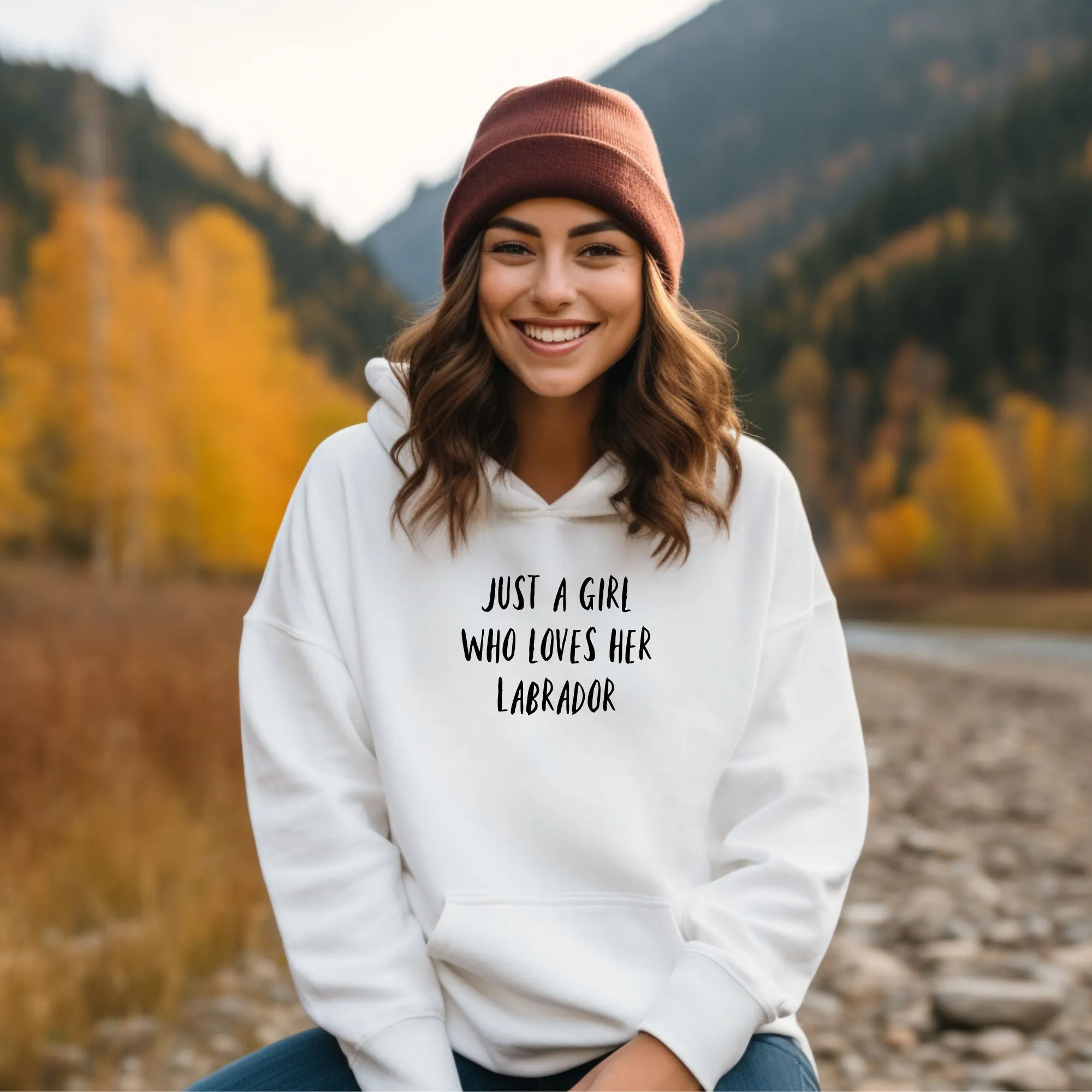 Just A Girl Hoodie - Personalise with ANY Dog Breed - Unisex Oversized Hoodie