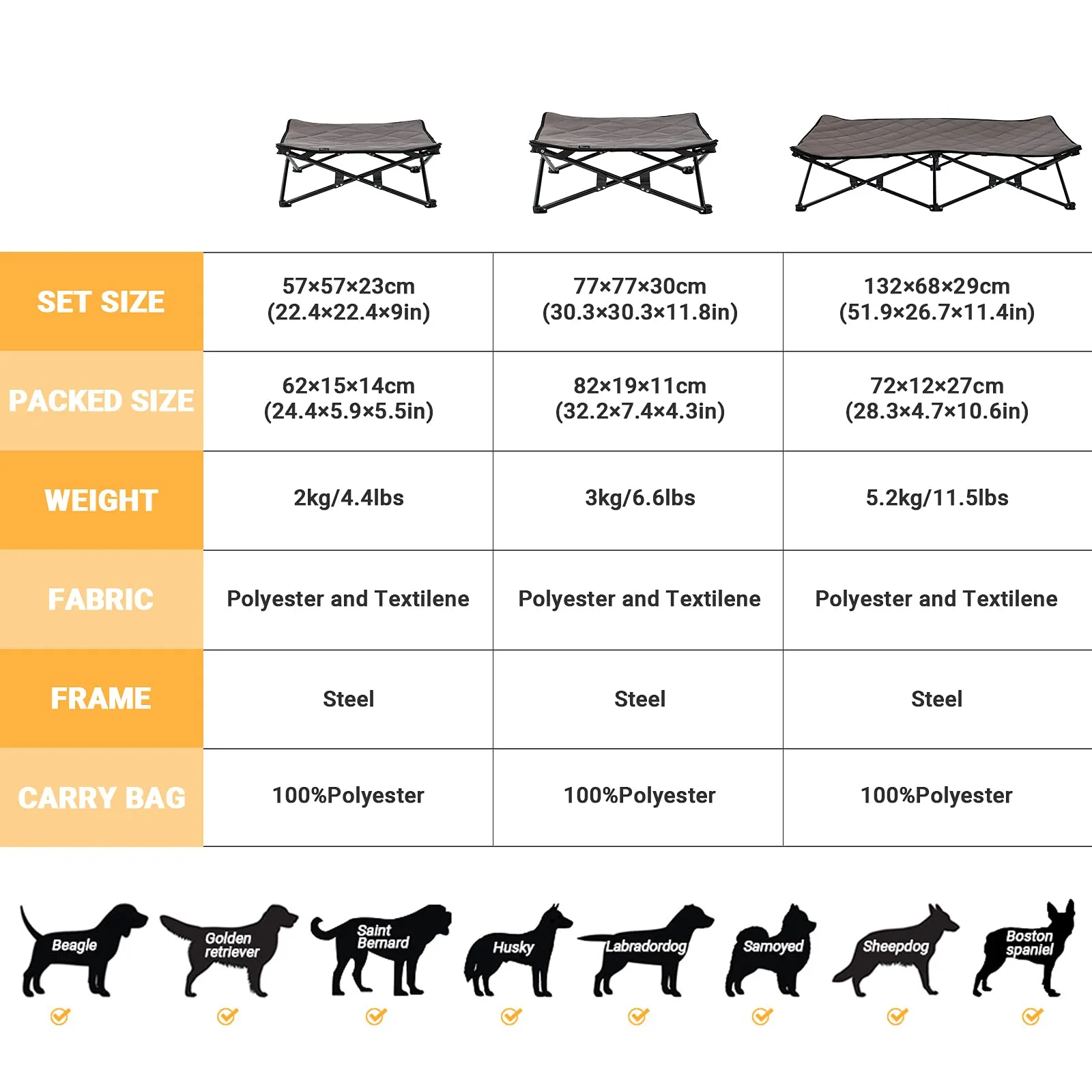 KingCamp PETS Elevated Outdoor Raised Mat