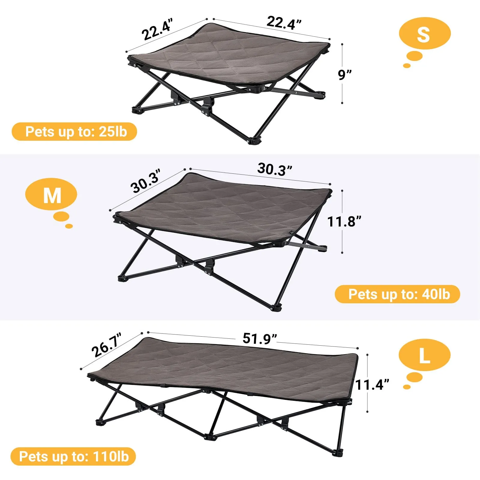 KingCamp PETS Elevated Outdoor Raised Mat
