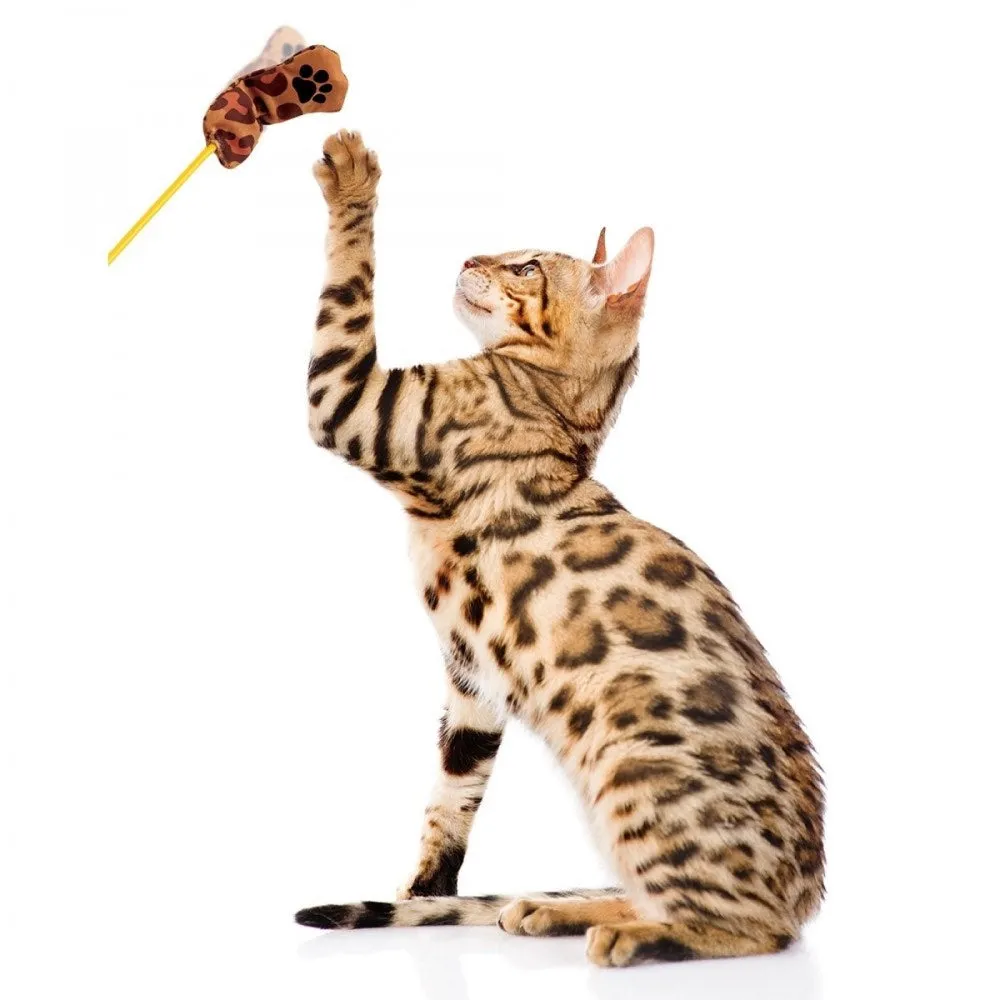 Marukan Big Bengal Moving Claw Teaser Wand Cat Toy