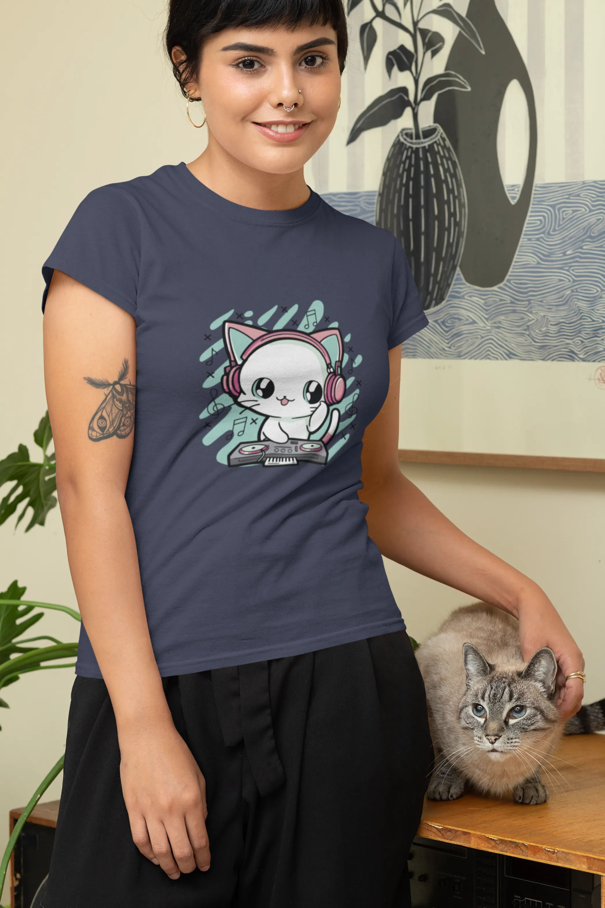 Meow Mix Printed T-shirt for women
